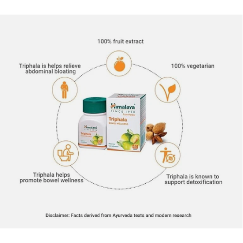 Трифала Хімалая, 60 пігулок, Triphala Himalaya Трифала Хімалая, 60 пігулок, Triphala Himalaya